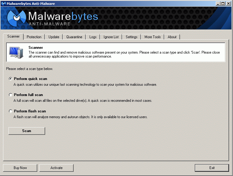 Malwarebytes Free Edition